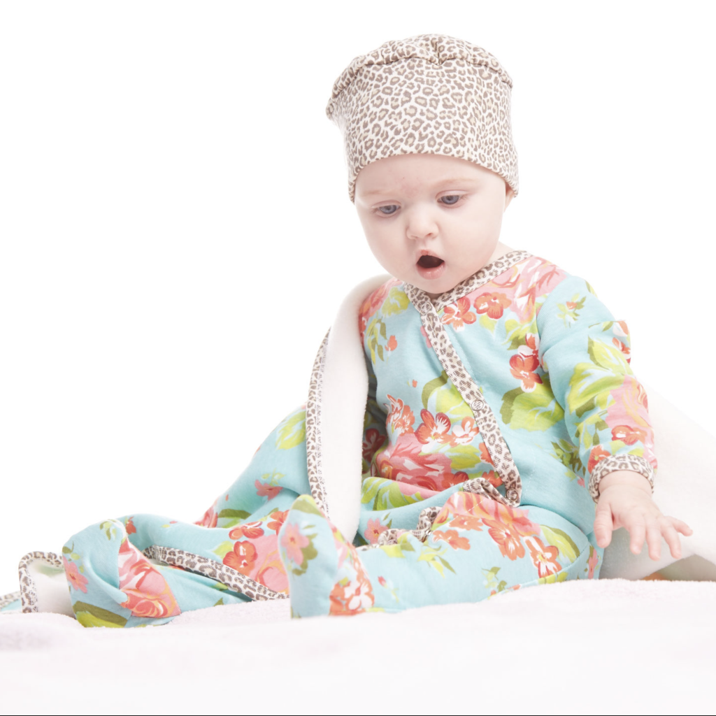 Bryan Carle THOB Original Editorial Kids Infant Toddler Girl Leopard Floral Print Set