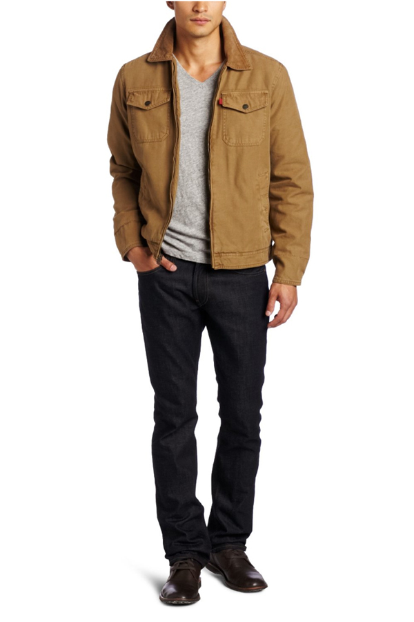 Bryan Carle THOB Original Men Clothing Jacket Trucker Zip Up Goldenrod Levis 