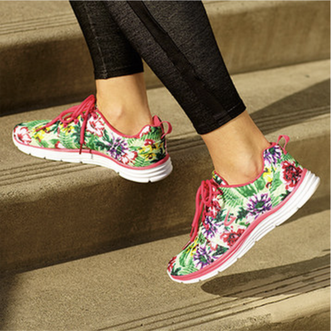 Bryan Carle THOB Original Editorial Women Floral Running Shoes OutdoorSteps