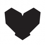 Bryan Carle The Heart of Bryan Original THOB Icon Black Heart White Background Cropped 150 by 150 Square Thumbnail