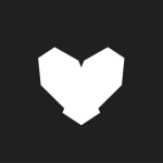 Bryan Carle The Heart of Bryan THOB Original White Heart Icon Black Background